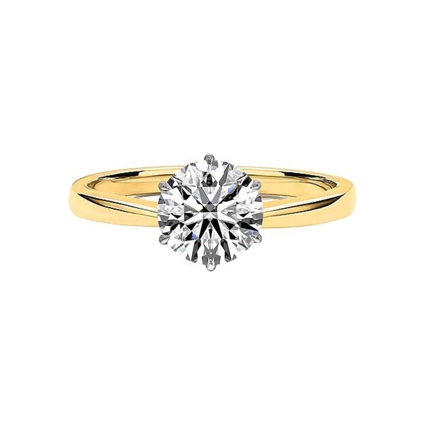 1 to 4 Carats Round Engagement Ring