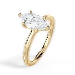 1 Carat Marquise Diamond Ring with 18KT Gold Plated