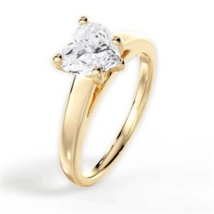1 Carat 18KT Gold Plated Heart-Shaped Diamond Ring